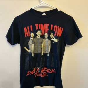 All Time Low Dirty Work Tour 2011 Band Tee Shirt